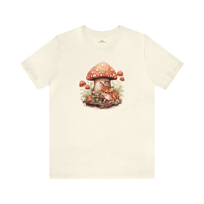 Cottagecore Aesthetic, Baby Deer Mushroom House, Vintage Y2k T-Shirt