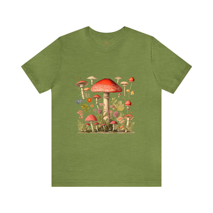 Cottagecore Clothing, Vintage Botanical Mushroom T-Shirt