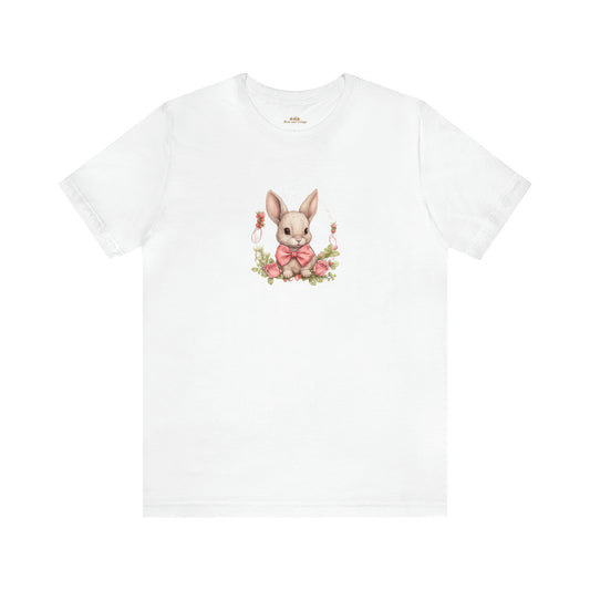 Coquette Aesthetic, Princesscore Bunny With Roses Vintage Boho T-Shirt