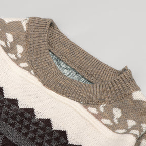 Cottagecore Clothing, Boho Knitted Sweater - Cozy Knit Vintage Design Sweater - Dark Academia Aesthetic Long Sleeve Boho Sweater