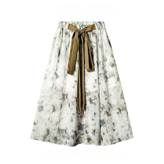 Prairie Cottagecore Bow A-line Mid-length Skirt | new | Moon and Cottage