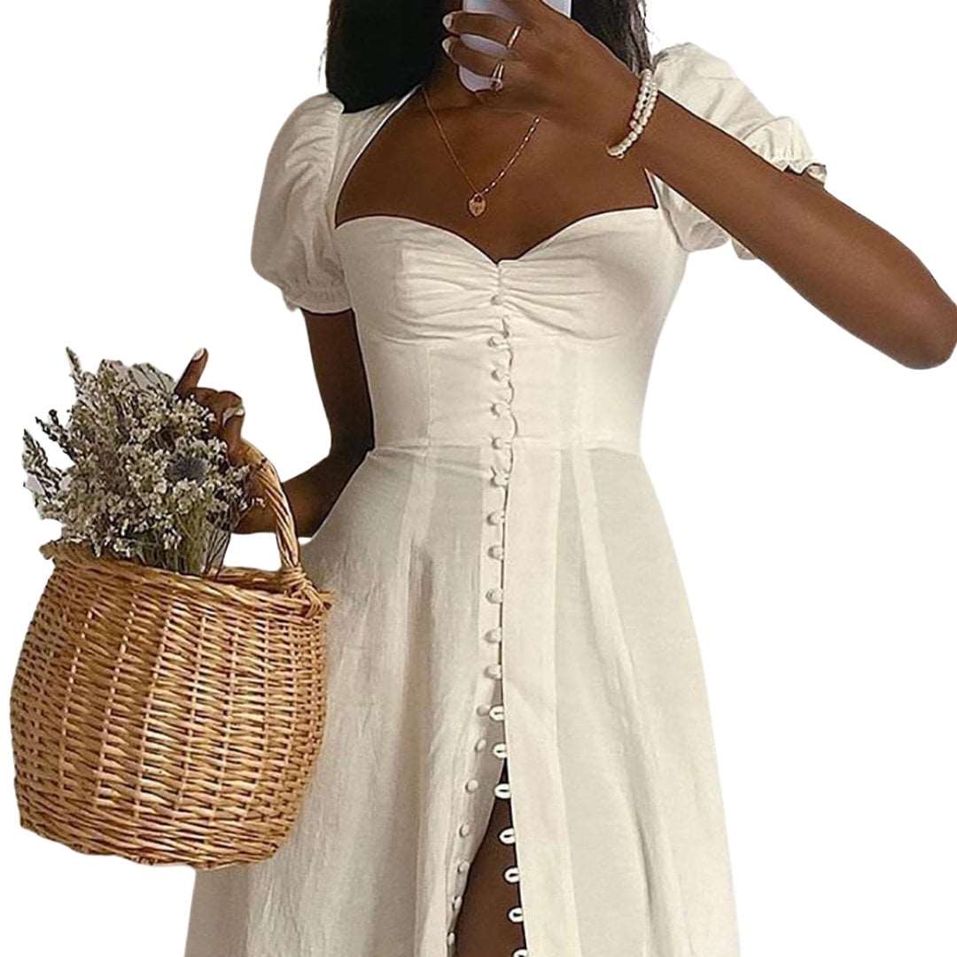 Cottagecore Dress for Women - Boho Aesthetic, Vintage Chic Fairycore Aesthetic Dress - Prairie, Parisian Style Boho Dress