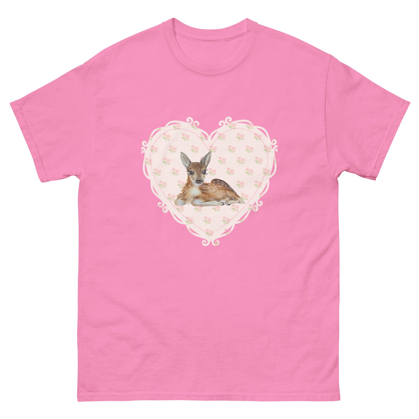 Coquette Aesthetic, Vintage Baby Deer 90's Print, Boho T-Shirt Unisex | aesthetic, boho t-shirt, Coquette, coquette t-shirt, cottagecore, fashion, kawaii, new, princesscore, y2k shirt | Moon and Cottage