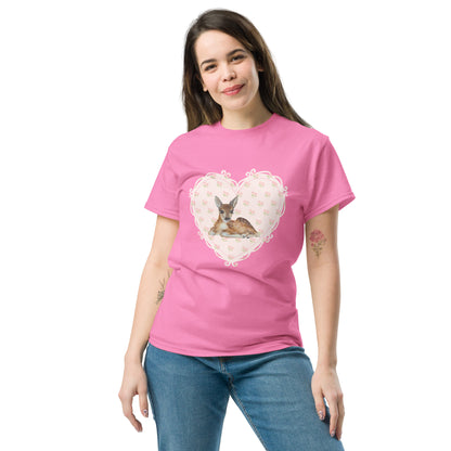 Coquette Aesthetic, Vintage Baby Deer 90's Print, Boho T-Shirt Unisex