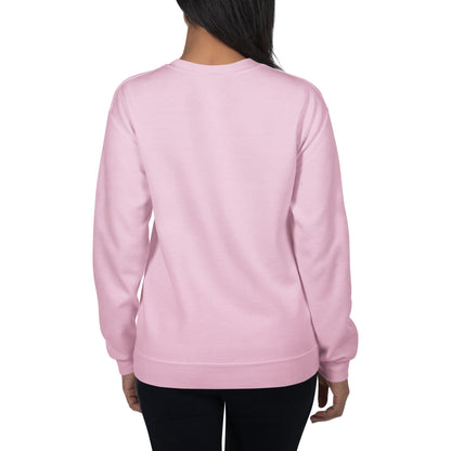 Coquette Clothing - Vintage Pink Perfume Bottle and Bow Print - Long Sleeve Y2K Sweater Unisex