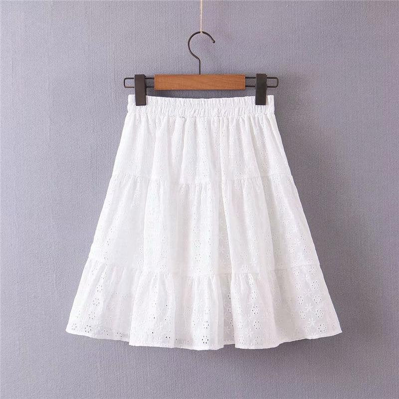 Dreamy Boho Matching Set - Fairycore Clothing, Elastic Waistline & Flowy Set - Puff Sleeve Ruffle Blouse with Mini Skirt