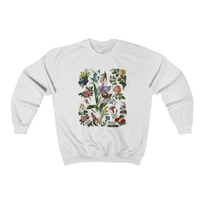 Vintage 90’s Floral Botanical Sweatshirt - Cottagecore Aesthetic, Cozy Knit Sweater - Unisex Crewneck Boho Pullover Top