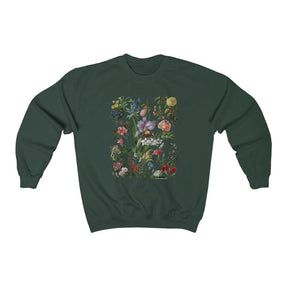 Vintage 90’s Floral Botanical Sweatshirt - Cottagecore Aesthetic, Cozy Knit Sweater - Unisex Crewneck Boho Pullover Top
