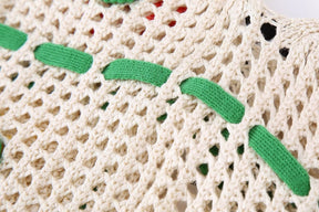 Front Bow Flower Crochet Camisole, Cottagecore Aesthetic, Women V-Neck Pleated Blouse Shirt, Vintage Drawstring Closure Boho Tank Top